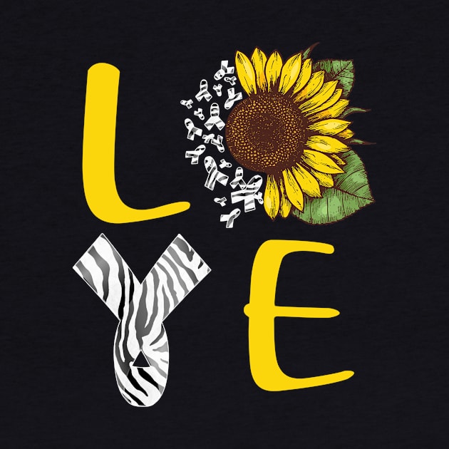 love carcinoid cancer sunflower by TeesCircle